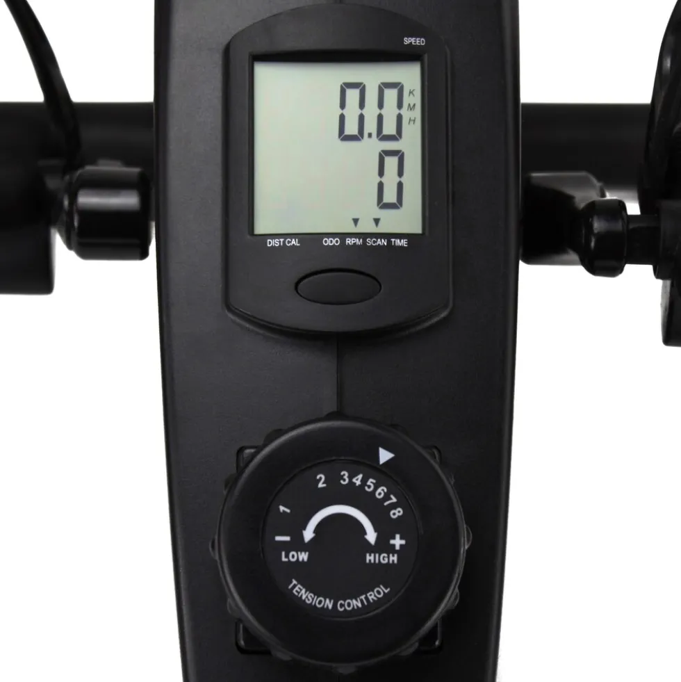 Acrotec Mini Bike Pedaltrainer für Heim und Büro, Magnetwiderstandstechnologie, 8 stufig einstellbar, LED Funktionsdisplay