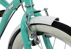 Actionbikes Kinderfahrrad Cruiser 20 Zoll, Rosa/Türkis, verstellbar, Seitenständer, V-Brake-Bremsen (Türkis)