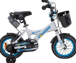 Actionbikes Kinderfahrrad Donaldo 12 Zoll, V-Brake-Bremsen, höhenverstellbar, Stützräder, Korb