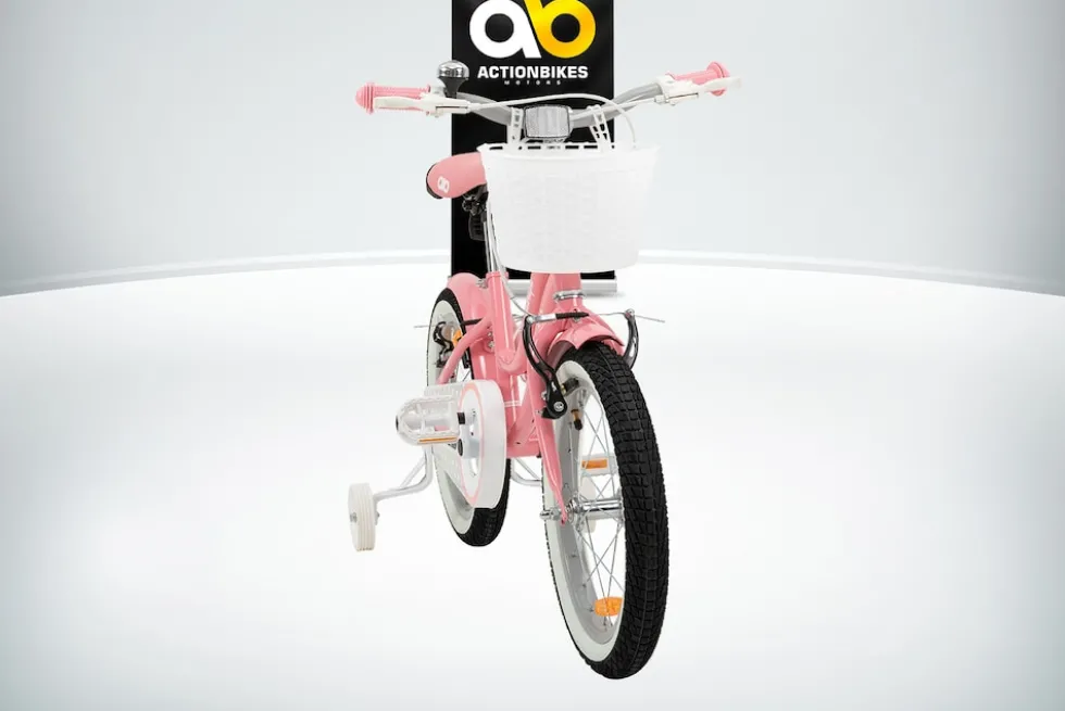 Actionbikes Kinderfahrrad Starlight 16 Zoll, Rosa, Stützräder, Fahrradkorb, Klingel, Kettenschutz (Classic)