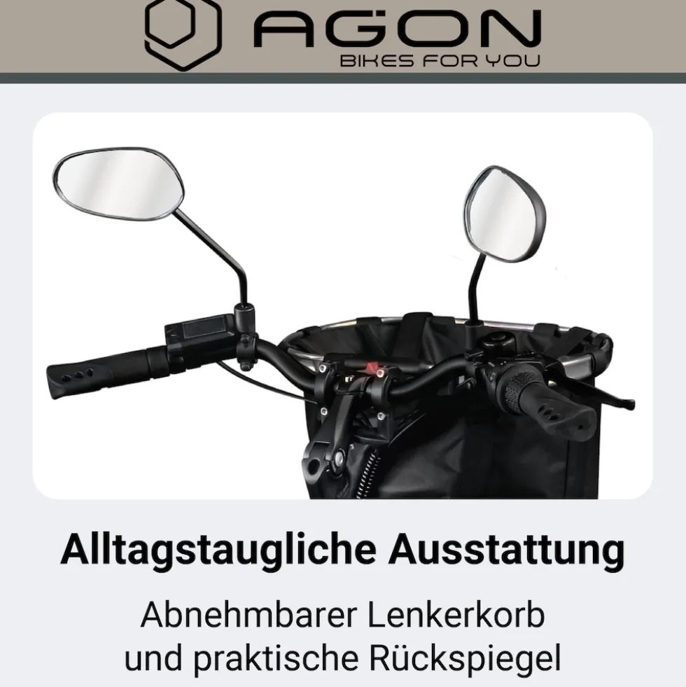 Agon Assist E Bike 28 Zoll Pedelec Damen Elektro Fahrrad 3 Gang Citybike tiefer Einstieg