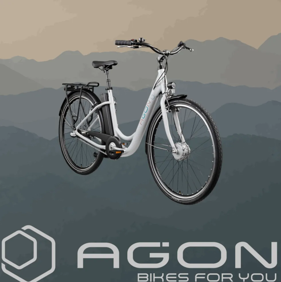 Agon Aurora 28 Zoll E-Bike 28 Zoll Citybike bis 130 km Damen Herren 150 - 175 cm Pedelec Elektrofahrrad 3 Gang und Beleuchtung StVZO