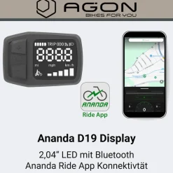 Agon Aurora 28 Zoll E-Bike 28 Zoll Citybike bis 130 km Damen Herren 150 - 175 cm Pedelec Elektrofahrrad 3 Gang und Beleuchtung StVZO