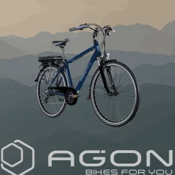 Agon Avesa E Bike Trekkingrad Herren ab 155 cm mit Nabenmotor Pedelec Trekking Fahrrad mit 21 Gang und Beleuchtung StVZO