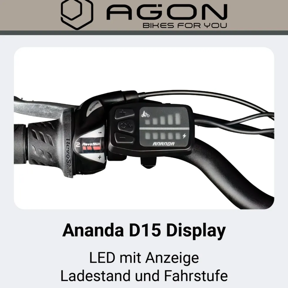 Agon Avesa E Bike Trekkingrad Herren ab 155 cm mit Nabenmotor Pedelec Trekking Fahrrad mit 21 Gang und Beleuchtung StVZO
