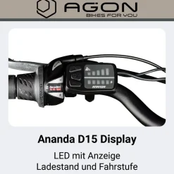 Agon Avesa E Bike Trekkingrad Damen Herren ab 155 cm mit Nabenmotor Pedelec Trekking Fahrrad mit 21 Gang und Beleuchtung StVZO Tiefeinsteiger