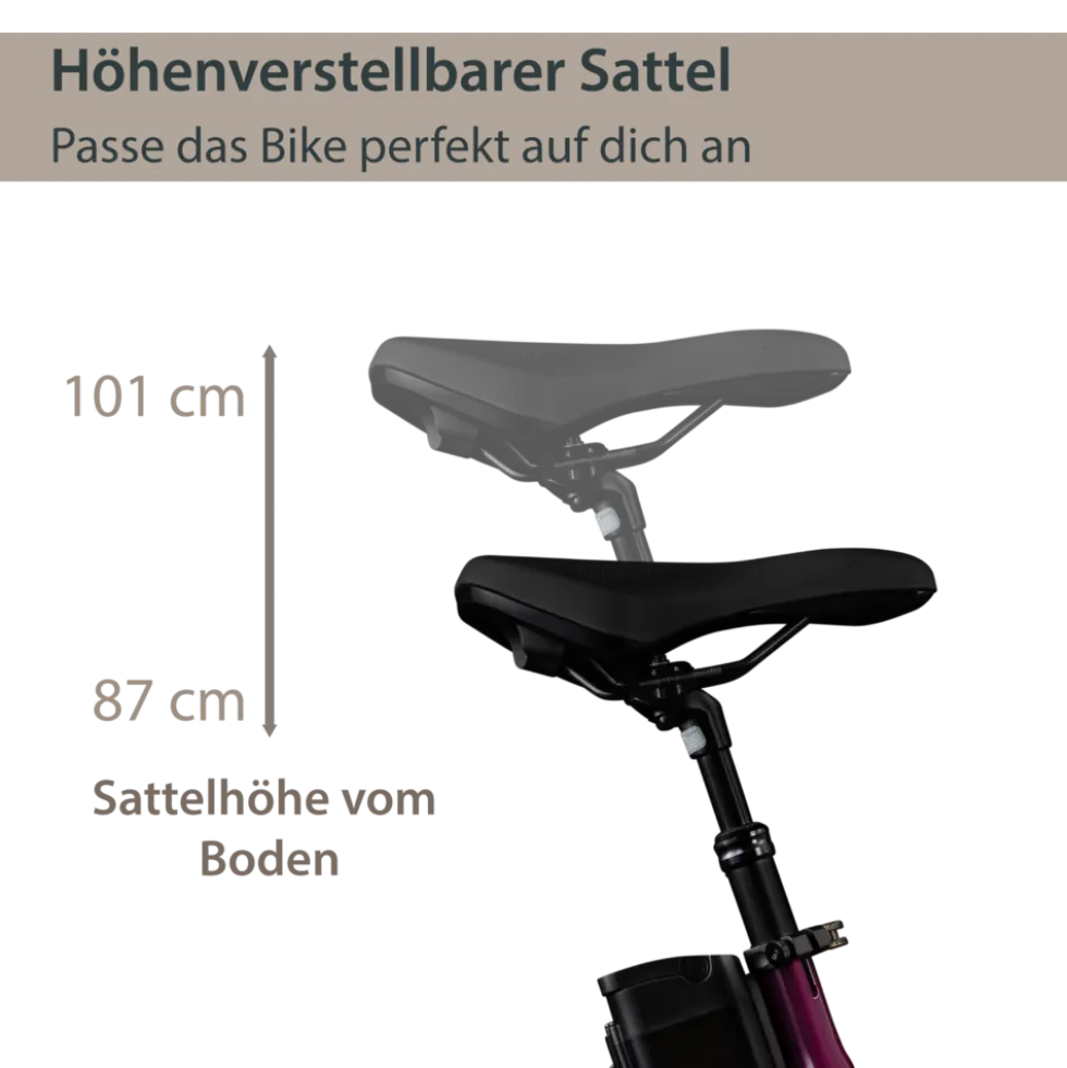 Agon Axis E-Bike 26 Zoll Citybike Damen Herren 140 - 165 cm Pedelec mit Nabenmotor Fahrrad 3 Gang und Beleuchtung StVZO