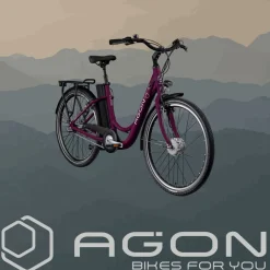 Agon Axis E-Bike 26 Zoll Citybike Damen Herren 140 - 165 cm Pedelec mit Nabenmotor Fahrrad 3 Gang und Beleuchtung StVZO