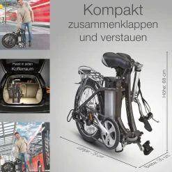 aktivelo Alu-Elektro-Faltrad Klapprad »Sport«, 20 Zoll
