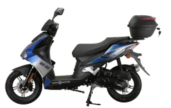 Alpha Motors Motorroller Mustang FI 50 ccm 45 kmh EURO 5 blau-grau inkl. Topcase