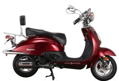 Alpha Motors Motorroller Retro Firenze 125 ccm 85 km/h EURO 5+ weinrot