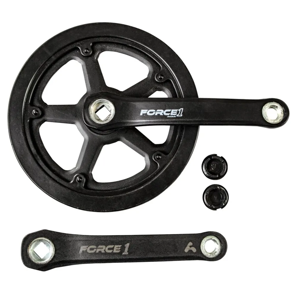 Amar Force 1 Kurbelgarnitur Fahrrad Kettenblatt 46 Zähne Fahrradkurbel 170 mm Kettenradgarnitur einfach Aluminium