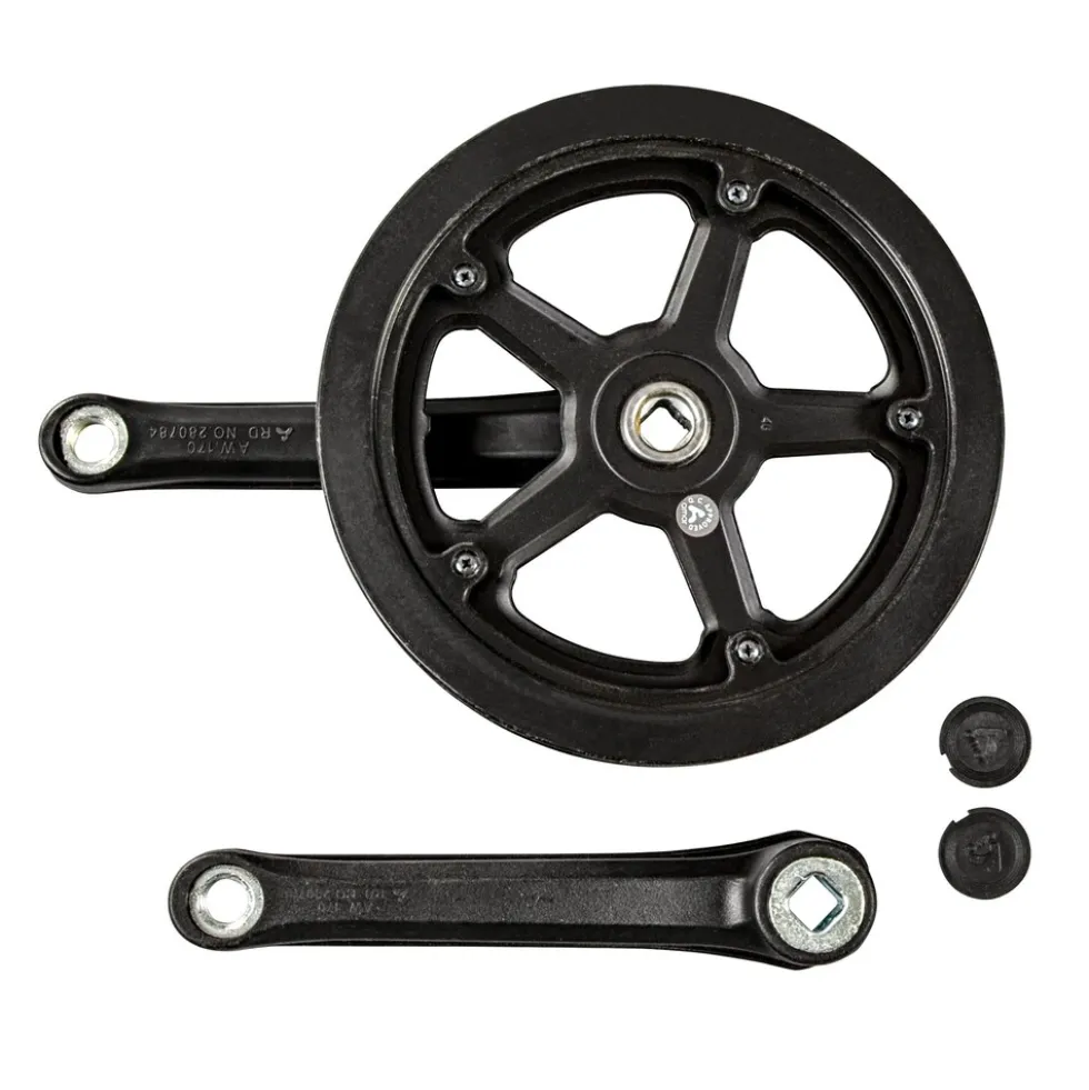 Amar Force 1 Kurbelgarnitur Fahrrad Kettenblatt 46 Zähne Fahrradkurbel 170 mm Kettenradgarnitur einfach Aluminium