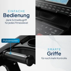 ArtSport Laufband Speedrunner 6000, 20 km/h elektrisch, klappbar mit App & MP3 – Schwarz