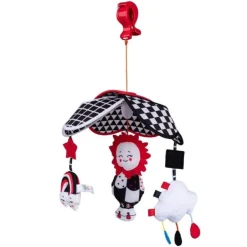 Bali Bazoo Mobile 80421 aus Stoff, 4 Hängespielzeuge, Reisemobile ab Geburt rot