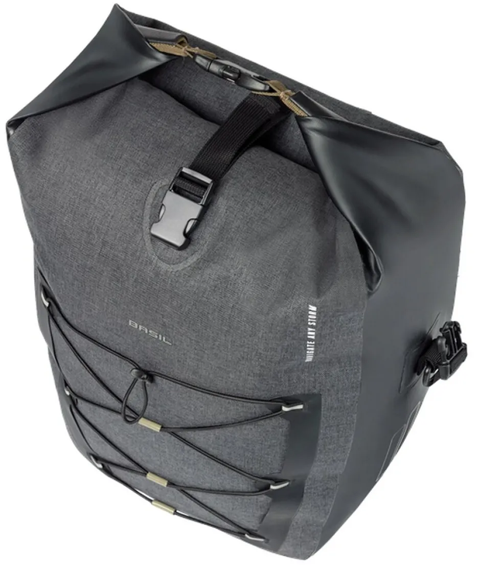 BASIL Gepäckträger-Tasche "Navigator Storm MIK Studs L", grau