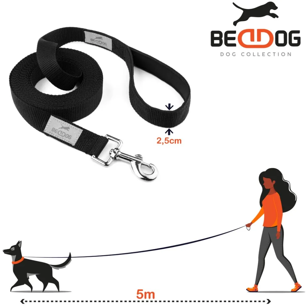 BedDog TYSON Trainingsleine mit Aufbewahrungsbeutel und Handschlaufe