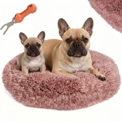 BENNO® Hundebett BALU Donut 50x50x16 cm, waschbar, rutschfest, Polyester, Polypropylen-Füllung, inkl. Kauknochen