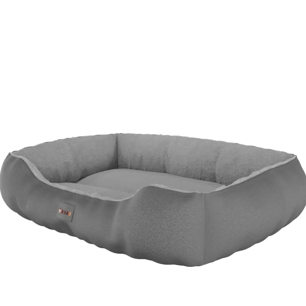 BENNO® Hundebett SAMMY 65x50x16 cm, quadratisch, Polyester, rutschfest, inkl. Kauknochen