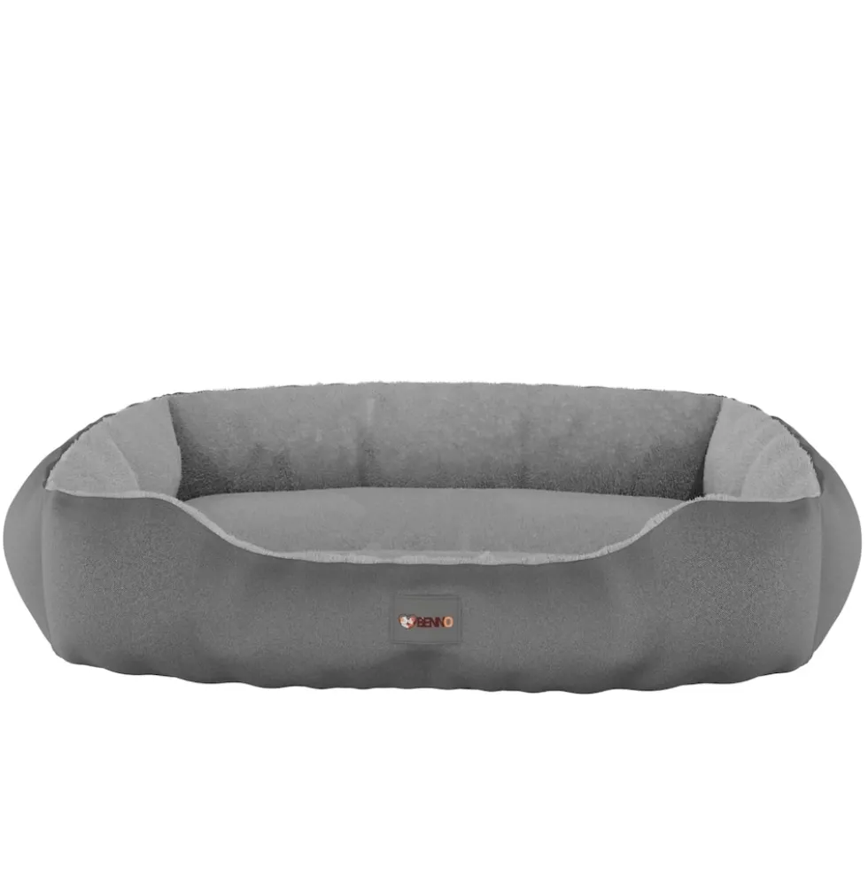 BENNO® Hundebett SAMMY 65x50x16 cm, quadratisch, Polyester, rutschfest, inkl. Kauknochen