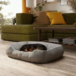 BENNO® Hundebett SAMMY 65x50x16 cm, quadratisch, Polyester, rutschfest, inkl. Kauknochen