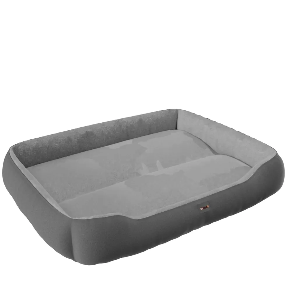 BENNO® Hundebett SAMMY 95x75x18 cm, quadratisch, Polyester, maschinenwaschbar, rutschfest, inkl. Kauknochen