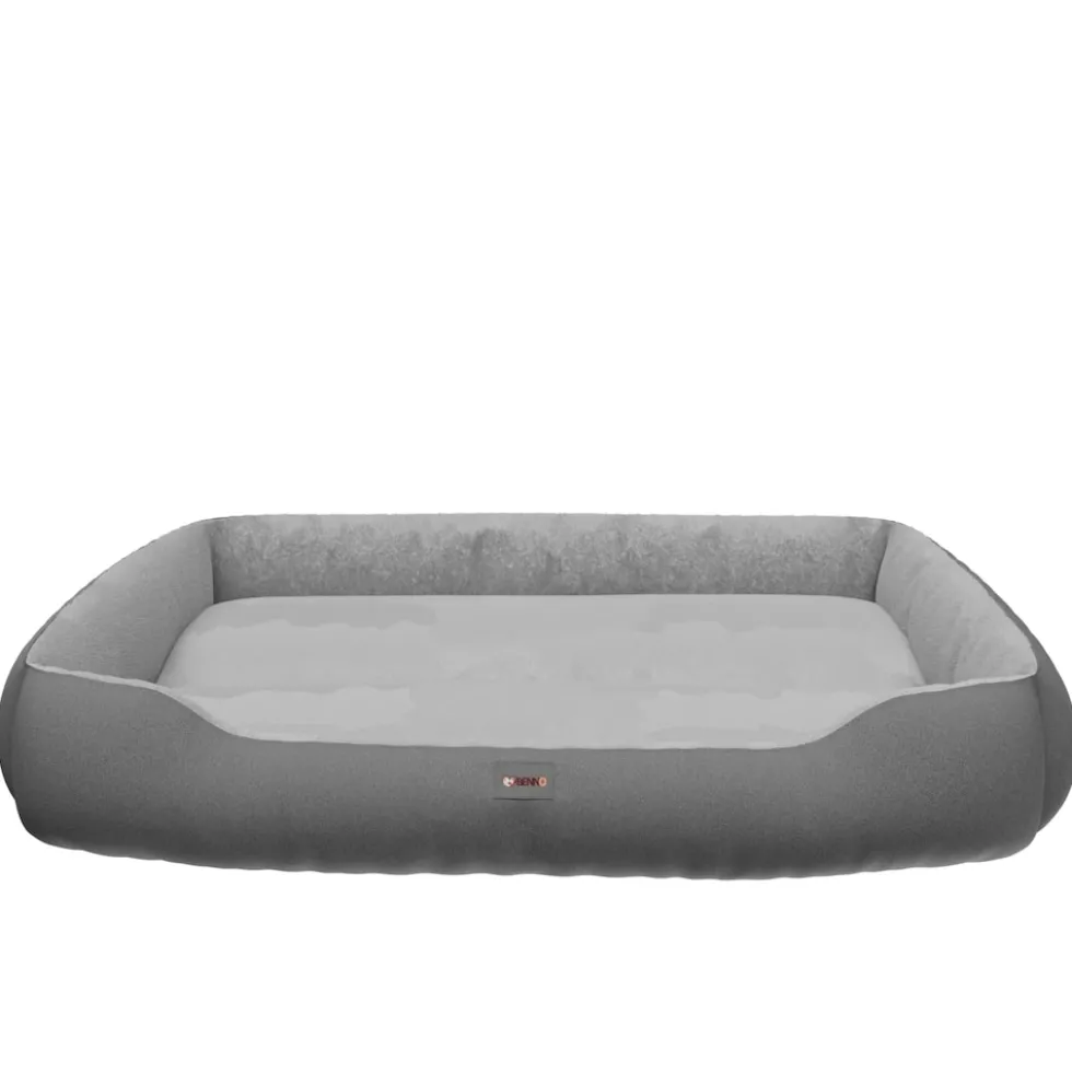 BENNO® Hundebett SAMMY 95x75x18 cm, quadratisch, Polyester, maschinenwaschbar, rutschfest, inkl. Kauknochen
