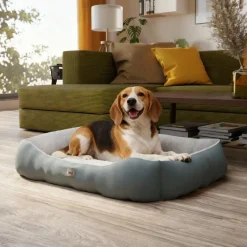 BENNO® Hundebett SAMMY 80x65x17 cm, quadratisch, Polyester, rutschfest, inkl. Kauknochen