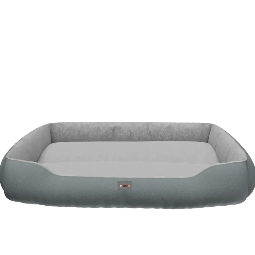 BENNO® Hundebett SAMMY 95x75x18 cm, quadratisch, Polyester, maschinenwaschbar, rutschfest, inkl. Kauknochen