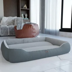 BENNO® Hundebett SAMMY 95x75x18 cm, quadratisch, Polyester, maschinenwaschbar, rutschfest, inkl. Kauknochen