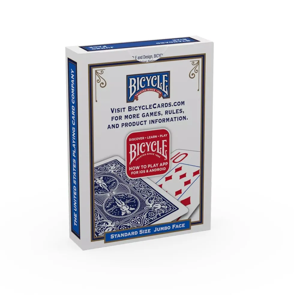 Bicycle® Kartendeck - Rider Back Jumbo Index (blau) Kartenspiel Spielkarten Kartentricks Pokerkarten Single Deck