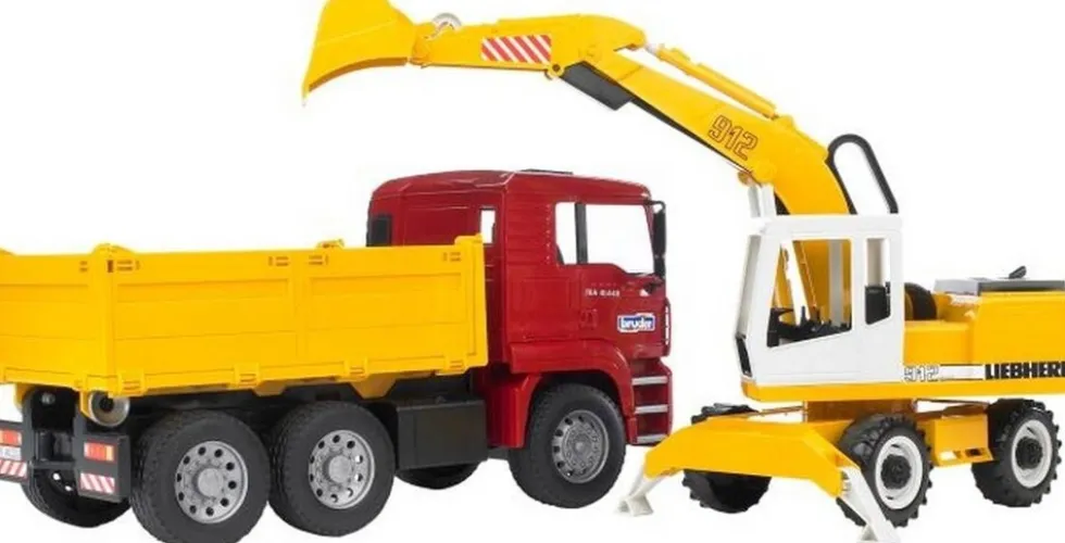 Bruder bruder 02751 MAN TGA Kipp-LKW + Liebherr Schaufelbagger
