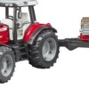 Bruder bruder 02046 Massey Ferguson 7480 mit Frontlader + Holztransportanhänger