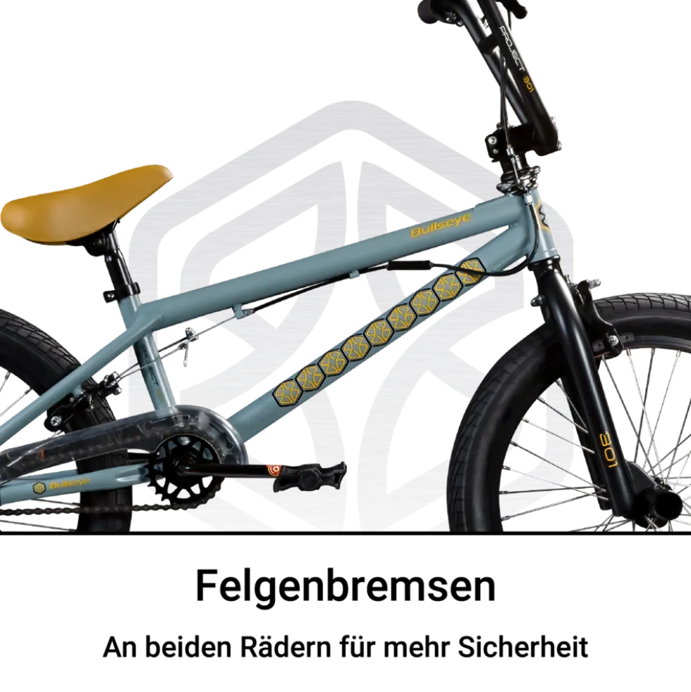 Bullseye Project 301 BMX 20 Zoll Bike Fahrrad 2 Pegs 360° Rotor Freestyle 20 Rad Jugendliche Erwachsene unisex für Tricks