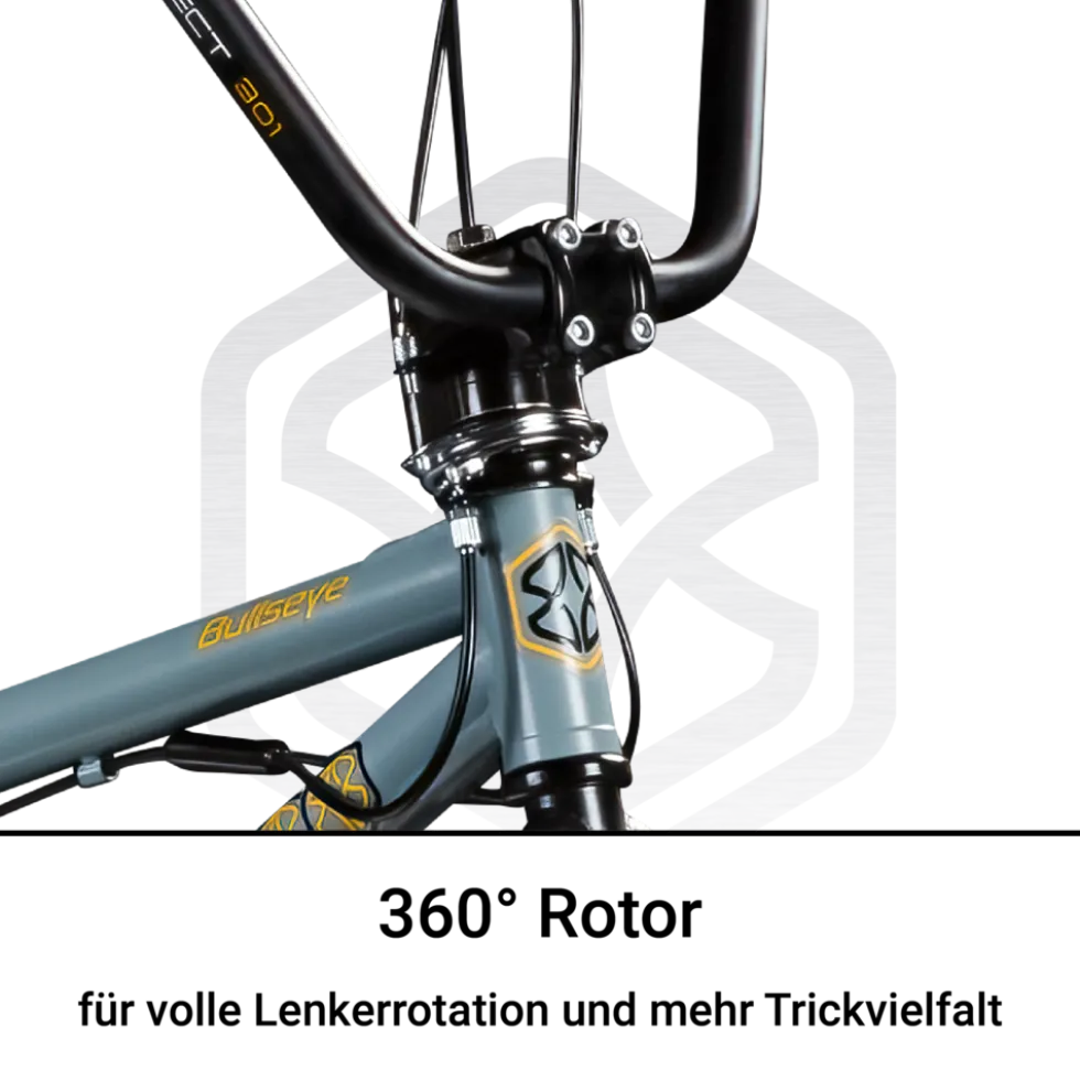 Bullseye Project 301 BMX 20 Zoll Bike Fahrrad 2 Pegs 360° Rotor Freestyle 20 Rad Jugendliche Erwachsene unisex für Tricks