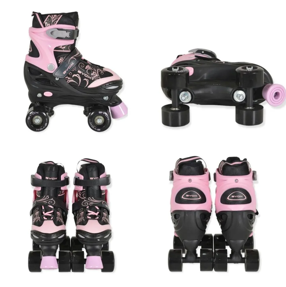 Byox Inliner 2 in 1 Double pink Rollschuhe, PU-LED-Räder, verschiedene Größen S (Gr.30-33)