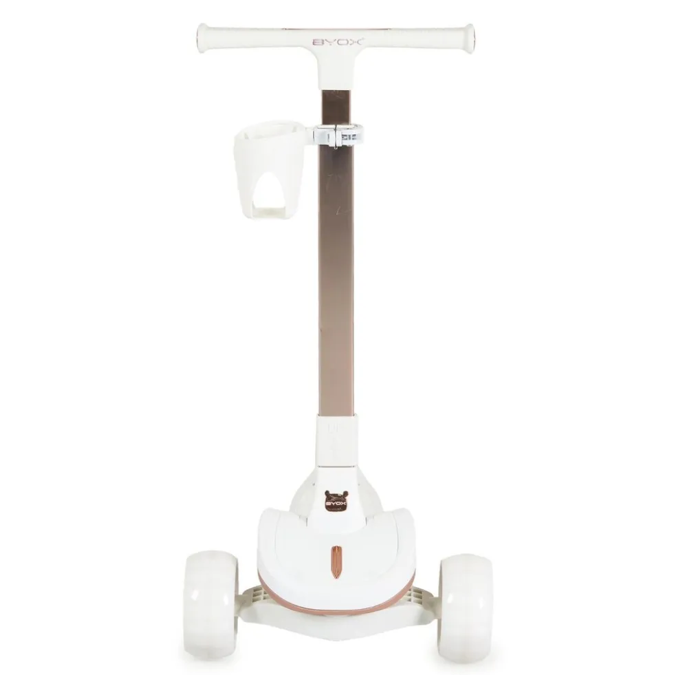 Byox Kinderroller Aero klappbar Getränkehalter Hinterradbremse höhenverstellbar weiß
