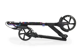 Byox Kinderroller Quick klappbar, Handbremse, Seitenständer, LED-Scheinwerfer schwarz