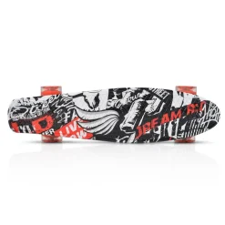 Byox Kinder Skateboard 22" Skull 85A PU LED Rollen ABEC 7 Lager Aluminium-Achsen rot