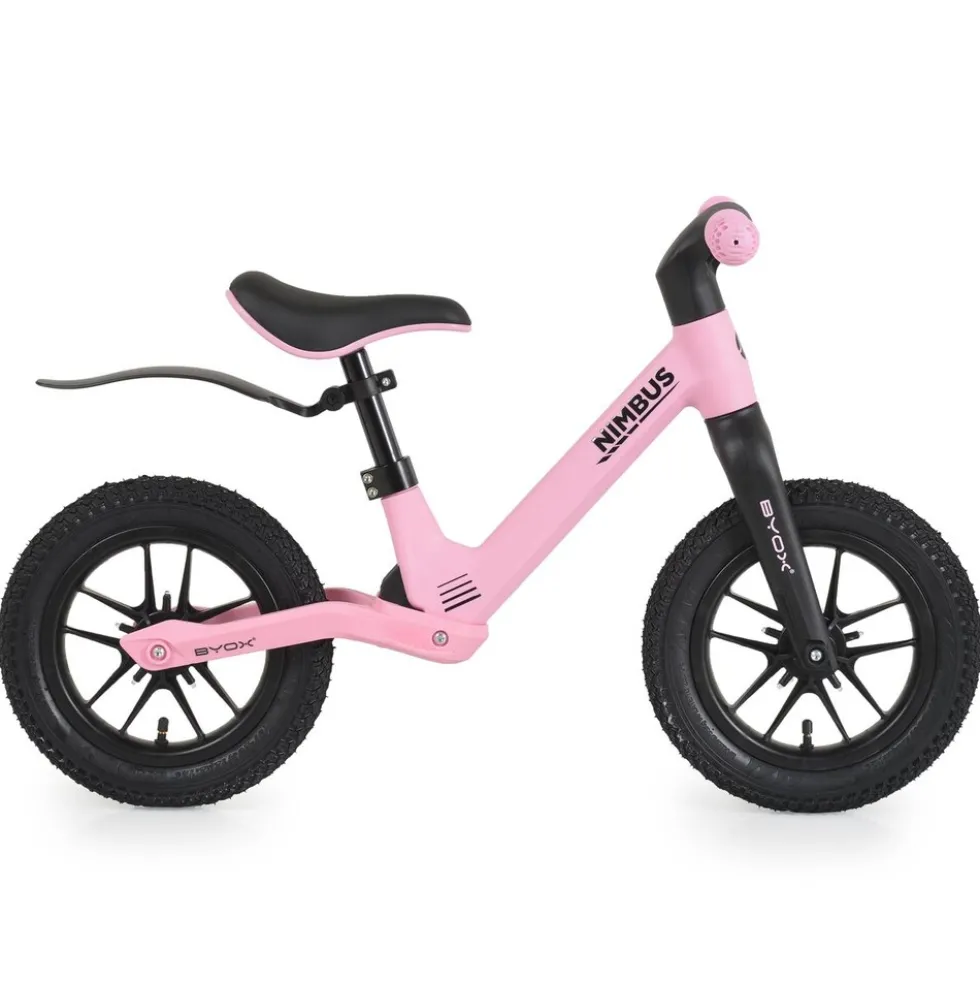 Byox Laufrad Nimbus 12 Zoll Luftreifen Sitz verstellbar Leuchträder Schutzblech rosa