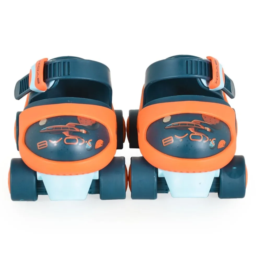 Byox Rollschuhe Scooper Skates Bremse vier Räder Kunststoffrollen ab 3 Jahren blau