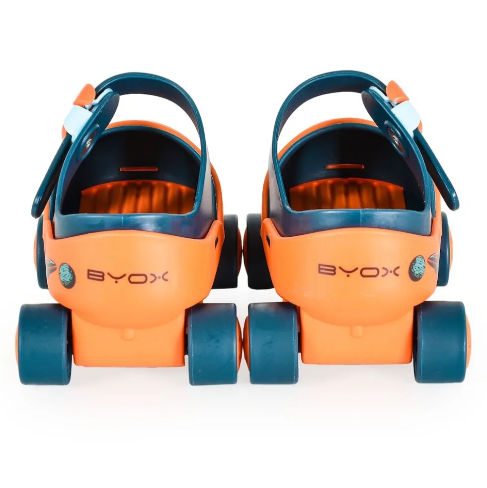Byox Rollschuhe Scooper Skates Bremse vier Räder Kunststoffrollen ab 3 Jahren blau