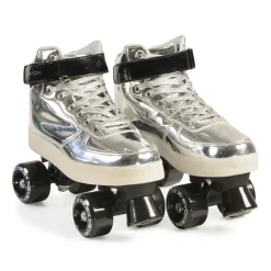 Byox Rollschuhe Silver PVC-Räder Sohle mit Licht Lager 608ZB Größe M (35-36)