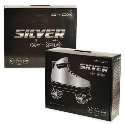 Byox Rollschuhe Silver PVC-Räder Sohle mit Licht Lager 608ZB Größe M (35-36)