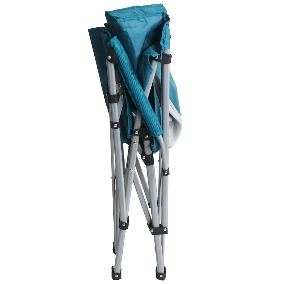 Campingstuhl MCW-L50, Klappstuhl Anglerstuhl Regiestuhl, waschbar Schutzhülle Stahl Stoff/Textil ~ türkis
