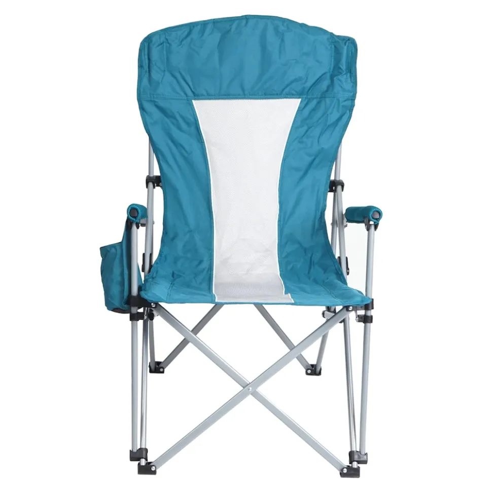 Campingstuhl MCW-L50, Klappstuhl Anglerstuhl Regiestuhl, waschbar Schutzhülle Stahl Stoff/Textil ~ türkis