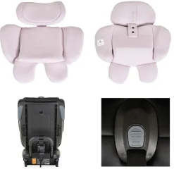 Cangaroo Kindersitz Gravity i-Size (40-150cm) Sitz drehbar, Kopfstütze, Isofix rosa