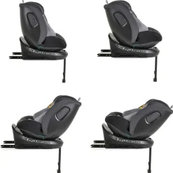 Cangaroo Kindersitz Hoku i-Size (40-150cm) Gruppe 0+/1/2/3, Isofix, Stützfuß grau