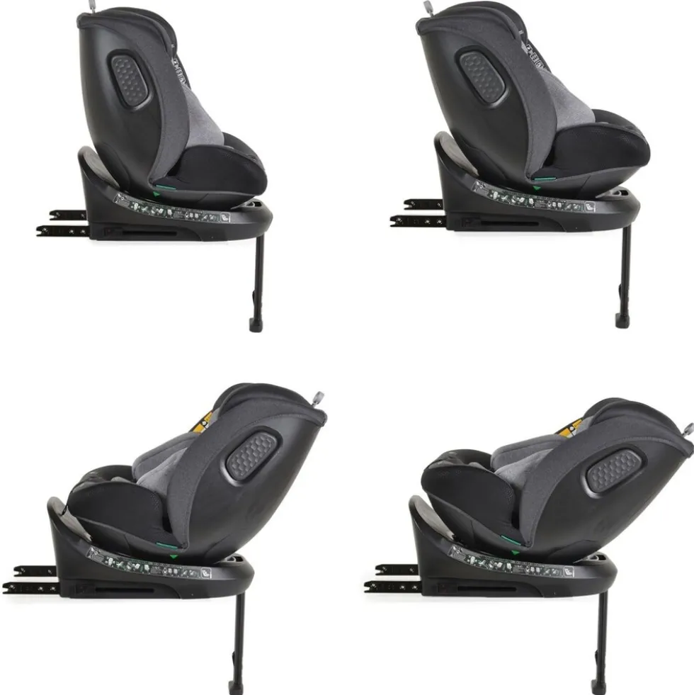 Cangaroo Kindersitz Hoku i-Size (40-150cm) Gruppe 0+/1/2/3, Isofix, Stützfuß grau