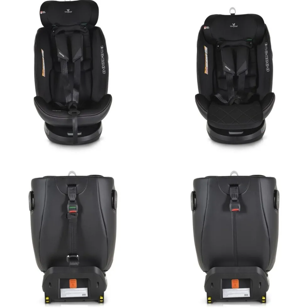 Cangaroo Kindersitz i-Size Castor (40-150cm) Gruppe 0/1/2/3 Isofix, Kopfschutz grau